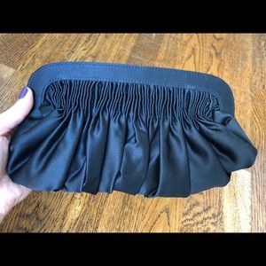 Black satin clutch!